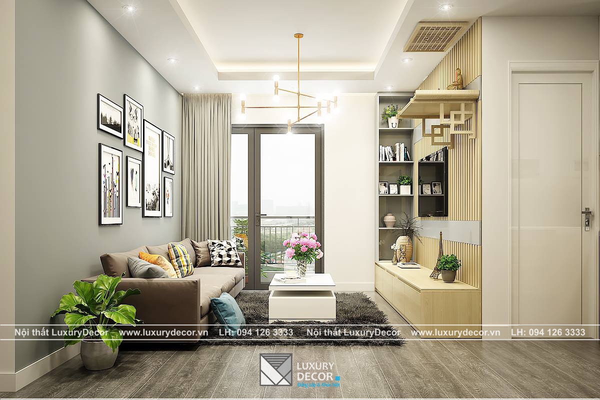 Thiết kế nội thất phòng khách chung cư đẹp hiện đại năm 2020