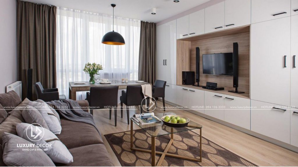 Mẫu thiết kế nội thất chung cư 60m2 đẹp giá rẻ HOT nhất 2021
