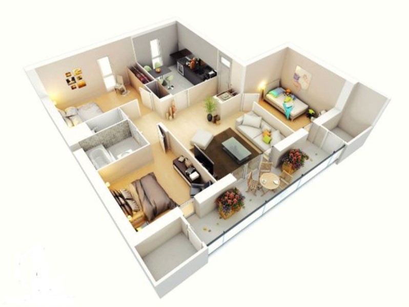 Thiết kế nội thất chung cư 58m2